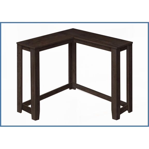 Space-Saving Brown Laminate Corner Coffee Table Modern Design for Entryway & Bedroom with Two-Tier Storage