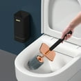 thumbnail image 1 of Polypropylene Toilet Brush with 41cm Black Handle - Wall-Mounted Base, Quick-Dry Non-Scratch Bristles & Curved Angle Bathroom Cleaner (290g), 1 of 7