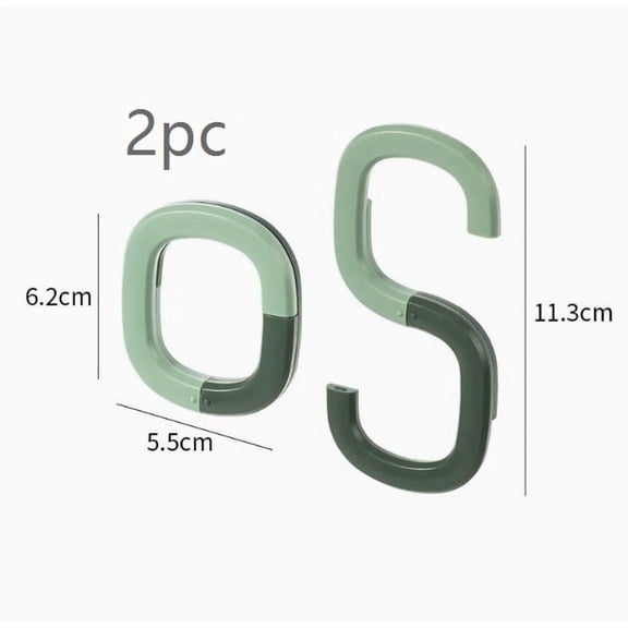 Space-Saving Clip-On Cross Bar Hooks Set for Kitchen Bathroom Durable Plastic