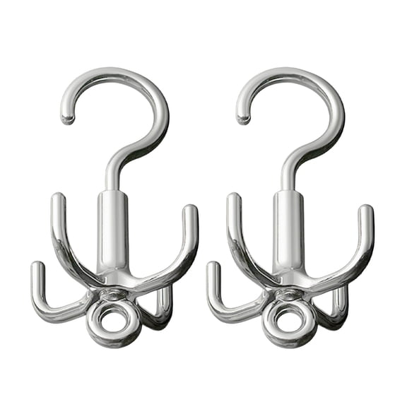Space Saving Closet Rod Hook with 360 Degree Rotation Functional Hanging Hooks for Belts, Ties, Scarves, and Bags