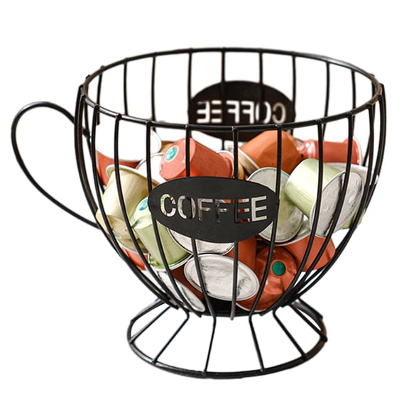 Vintage Coffee Storage Basket Coffee Storage Rack Muti-Functional Display Stand Modern Coffee Holder Storage Basket
