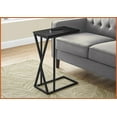 thumbnail image 1 of Space-Saving Contemporary Coffee Table - Black Laminate & Metal, Sofa-Side Snack & End Use, 1 of 12