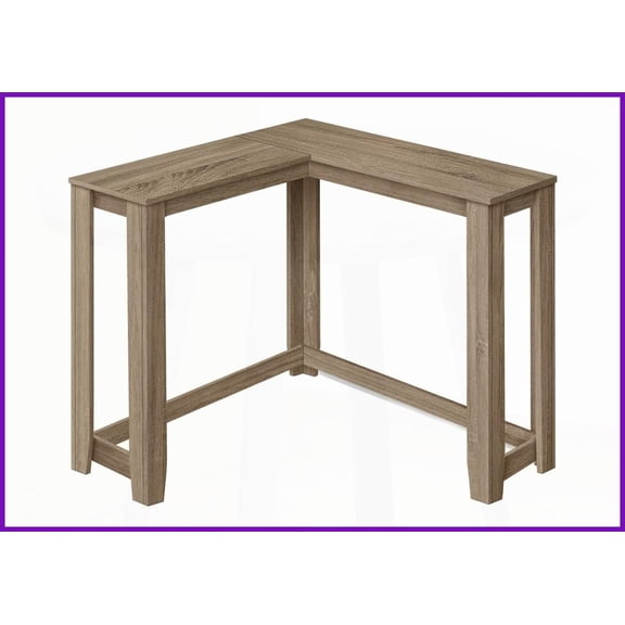 Space-Saving Contemporary Corner Coffee Table with Brown Laminate - Ideal for Entryway & Small Homes