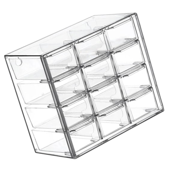 Space Saving Desktop Drawer Cabinet For Eyewear Storage Craft Of Acrylic With Sturdy Base