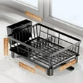 thumbnail image 1 of Space Saving Dish Drying , Black Kitchen Organizer with Cutlery Holder, 11'' x 15''L, 1 of 7