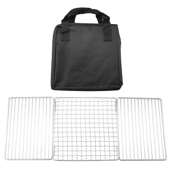 Space Saving Foldable Grilling Net Foldable BBQ Stove Grilling Net Outdoor Camping Stainless Steels Fish Grilling Net