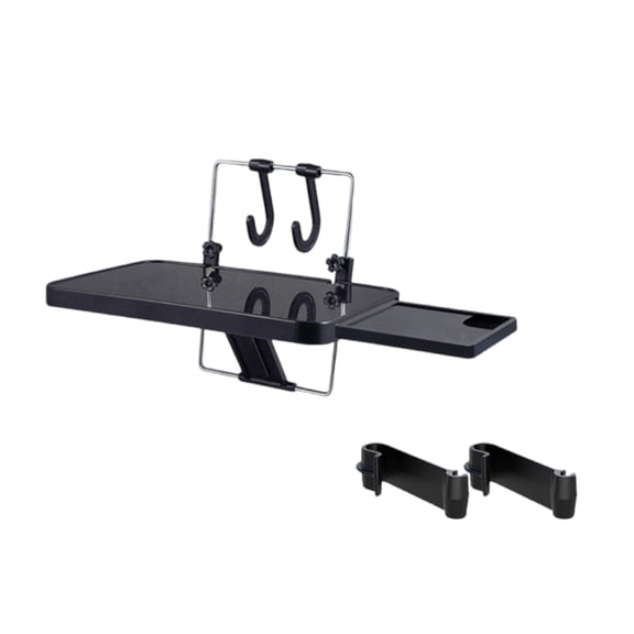 Space Saving Foldable Table for Car Use Attachable to or Seat Headrest for Food Laptop Office and Dining