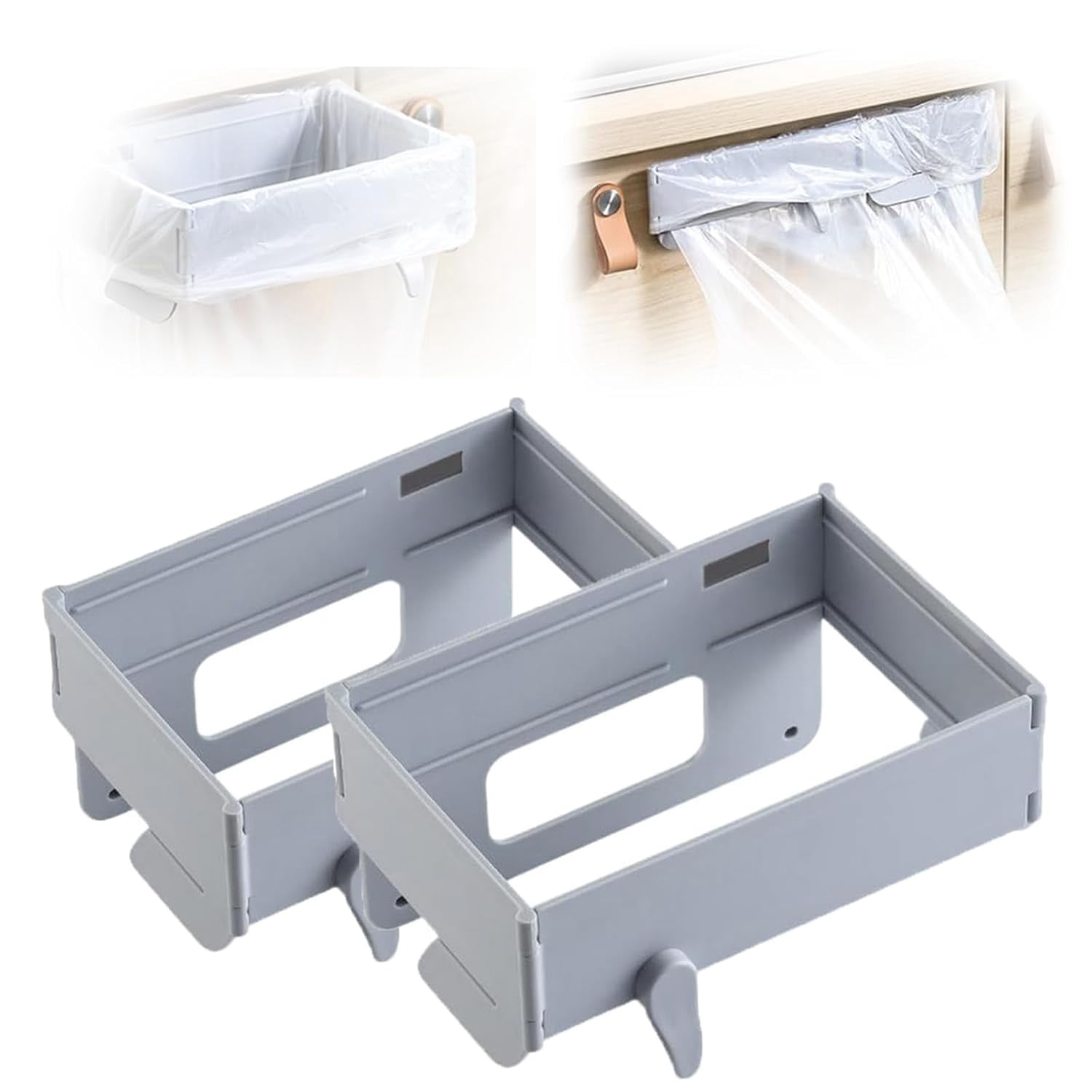 Garbage Bag Rack Stack Space-Saving Foldable Trash Bag Holder, Wall Mounted Collapsible ...