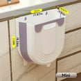 thumbnail image 1 of Space-Saving Foldable Trash Can with Cabinet Hook - Modern, Compact Design for Kitchen & Bathroom - Durable Plastic, No Power Needed, 1 of 9