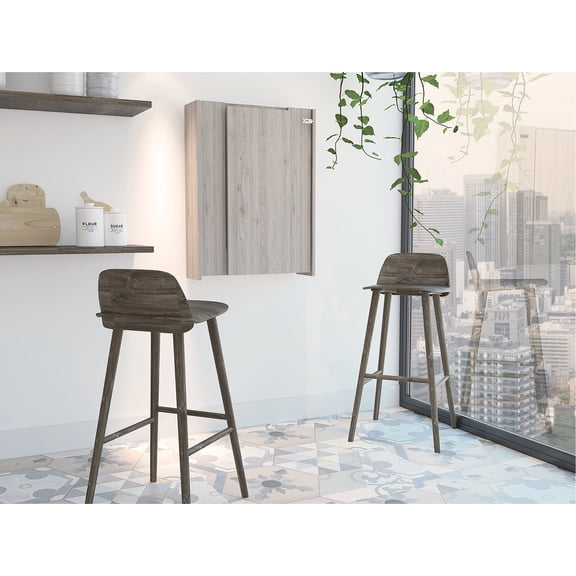 Space Saving Grey Desk With 7 Shelves - Enhances Efficiency In Small Rooms Modern 7-shelf Improves Work Environment