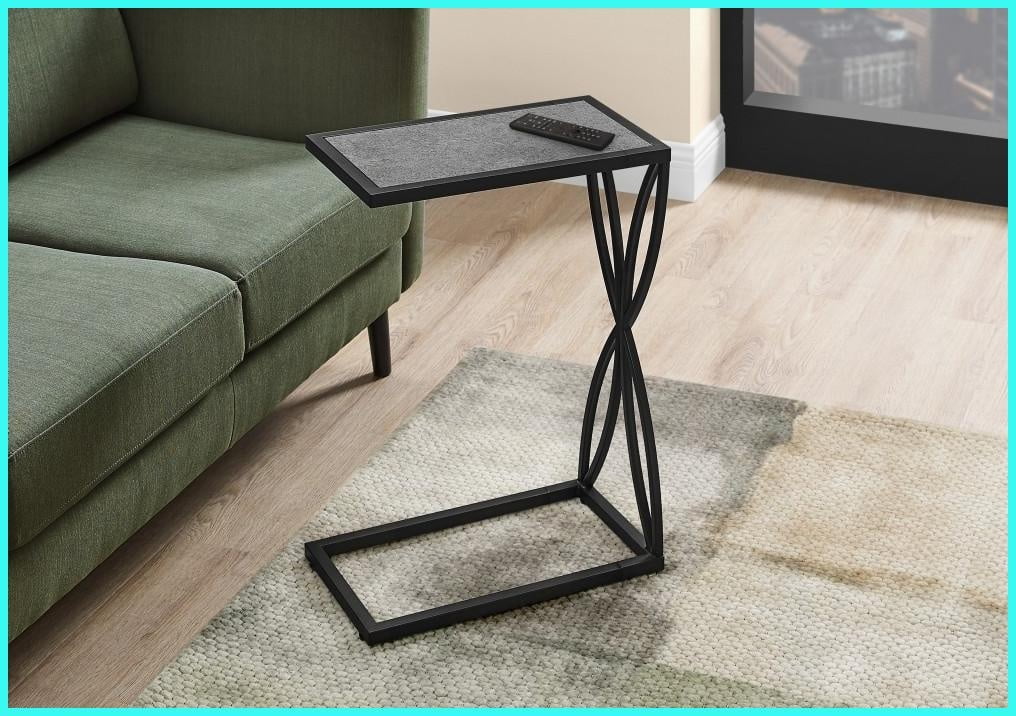 Space-Saving Grey Laminate Coffee Table – Slidable Base, Contemporary ...