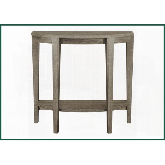 Space-Saving Half-Moon Coffee Table, Modern 2-Tier with Extra Storage for Living Room & Entryway