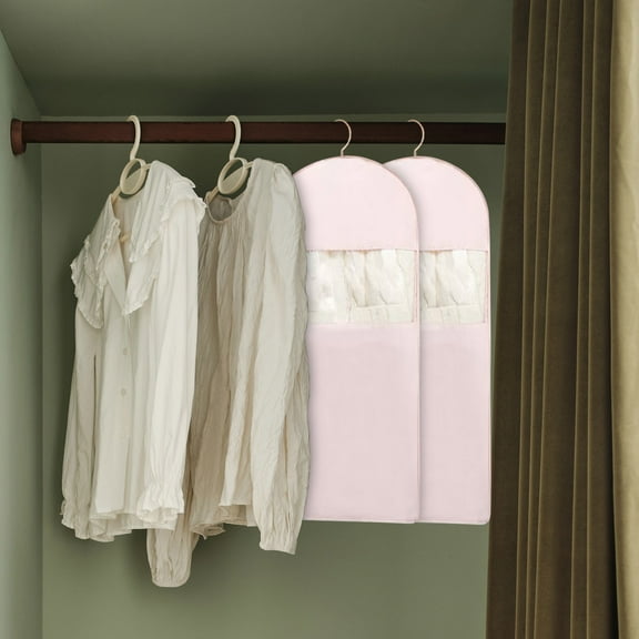 Space-Saving Hanger-Style Garment Bag, Self-Compression Clothes Storage Organizer, Closet Space Saver for Winter Jackets, Coats, Suits, Travel and Home Use