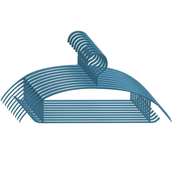 Space Saving Hangers 10 Pack Non Slip Plastic Clothes Hangers Heavy Duty for Dry or Wet Clothing 15 in