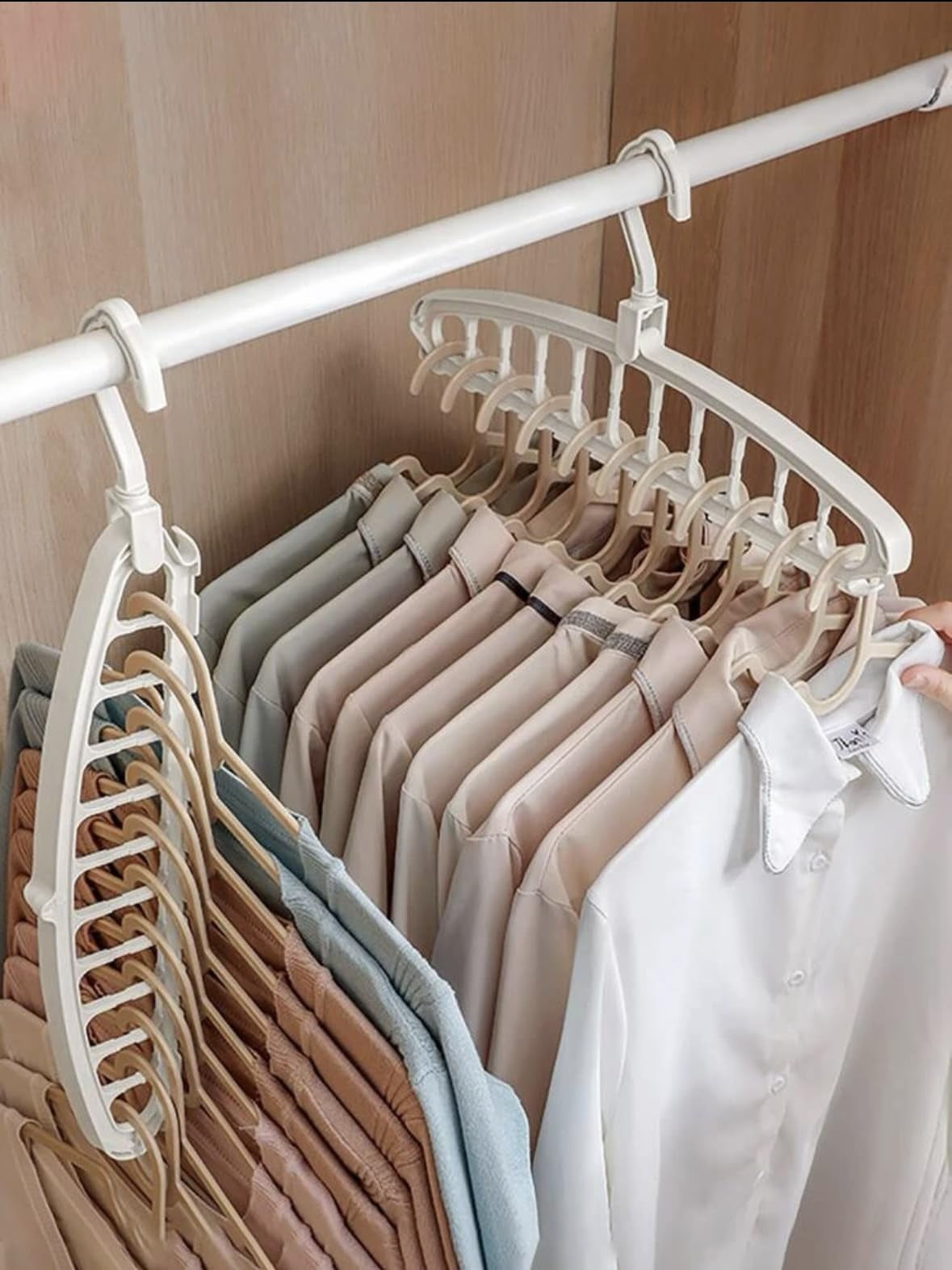 Space Saving Hangers for Closet Organizers and Storage, Heavy Duty ...