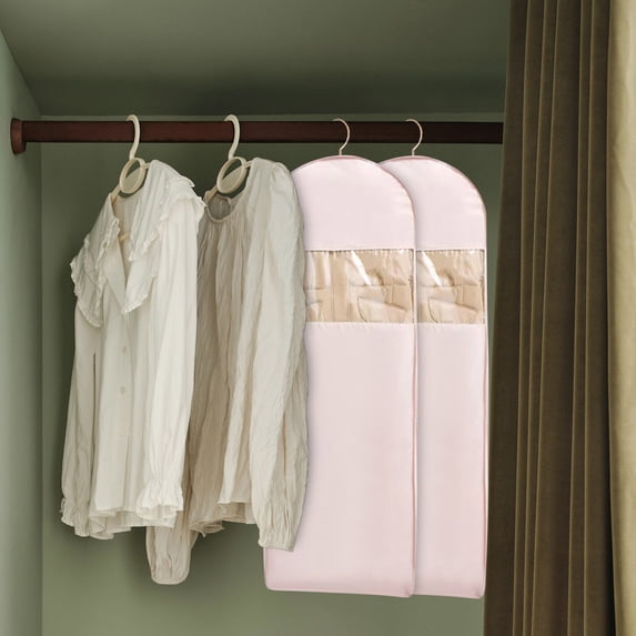 Space Saving Hanging Garment Bag with Self Compression Zipper for Closet Organizers and Clothes Storage Beige Large Set for Down Coats and Seasonal Wardrobe Protection Topliu