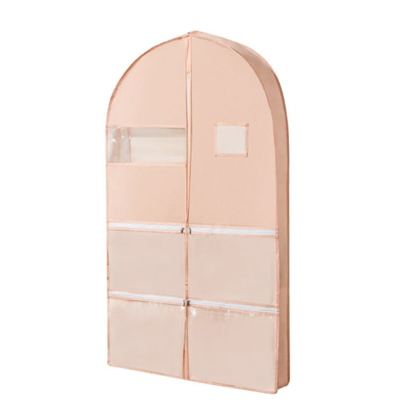 Space Saving Hanging Garment Bag Self Compression Zipper Organizers for Clothes - Travel Cover with Hanger Ideal for Home Textile Storage Solutions