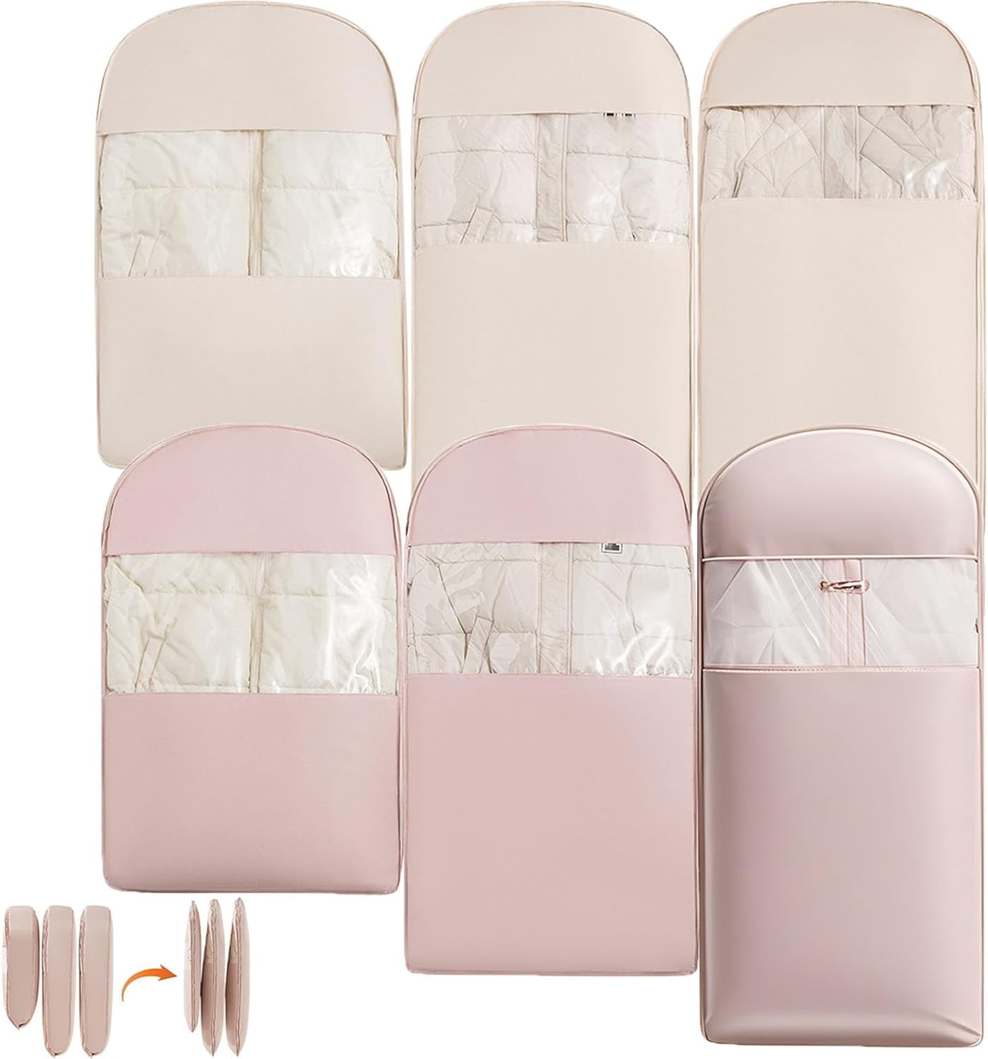 Large Garment Bags With Zipper | Clear Hanging Clothes Protectors | Dust & Moisture Proof Storage - View #2