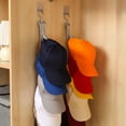 thumbnail image 1 of Space Saving Hat Organizer with 8 Clips, Wall Mount Cap Rack, Gray Plastic Hooks for Baseball Hats, Dorm Closets & Doors, 27.95in Rotating Hat Rack for Home Accessories, 1 of 6