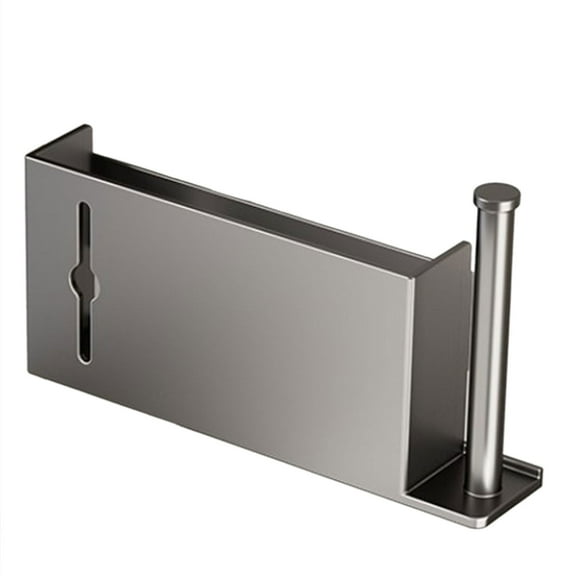 Space Saving Kitchen Cabinet Door Storage Box Wall Mount Organizer for Foil and Plastic Wrap Bathroom Organization Rack