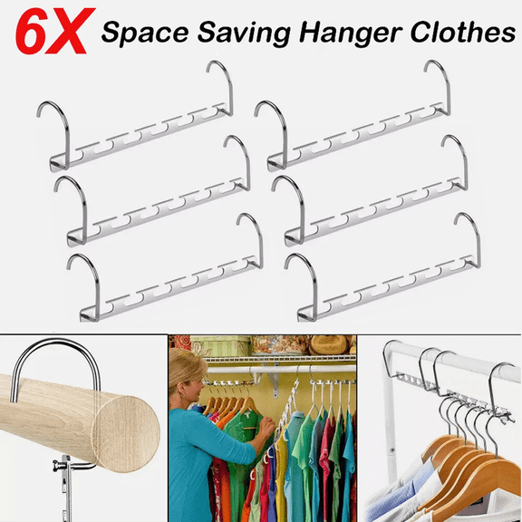 Space-Saving Magic Hanger Set for Wardrobe Organization