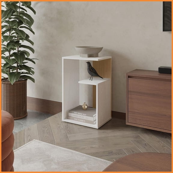 Space-Saving Melamine Coffee Table for Living Room, Easy to Assemble & Decorative