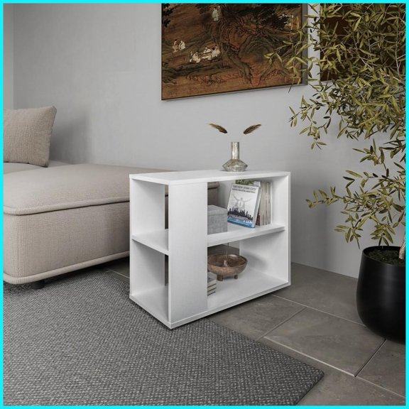 Space-Saving Melamine Coffee Table with Open Storage – Scratch-Resistant for Living Room & Bedroom