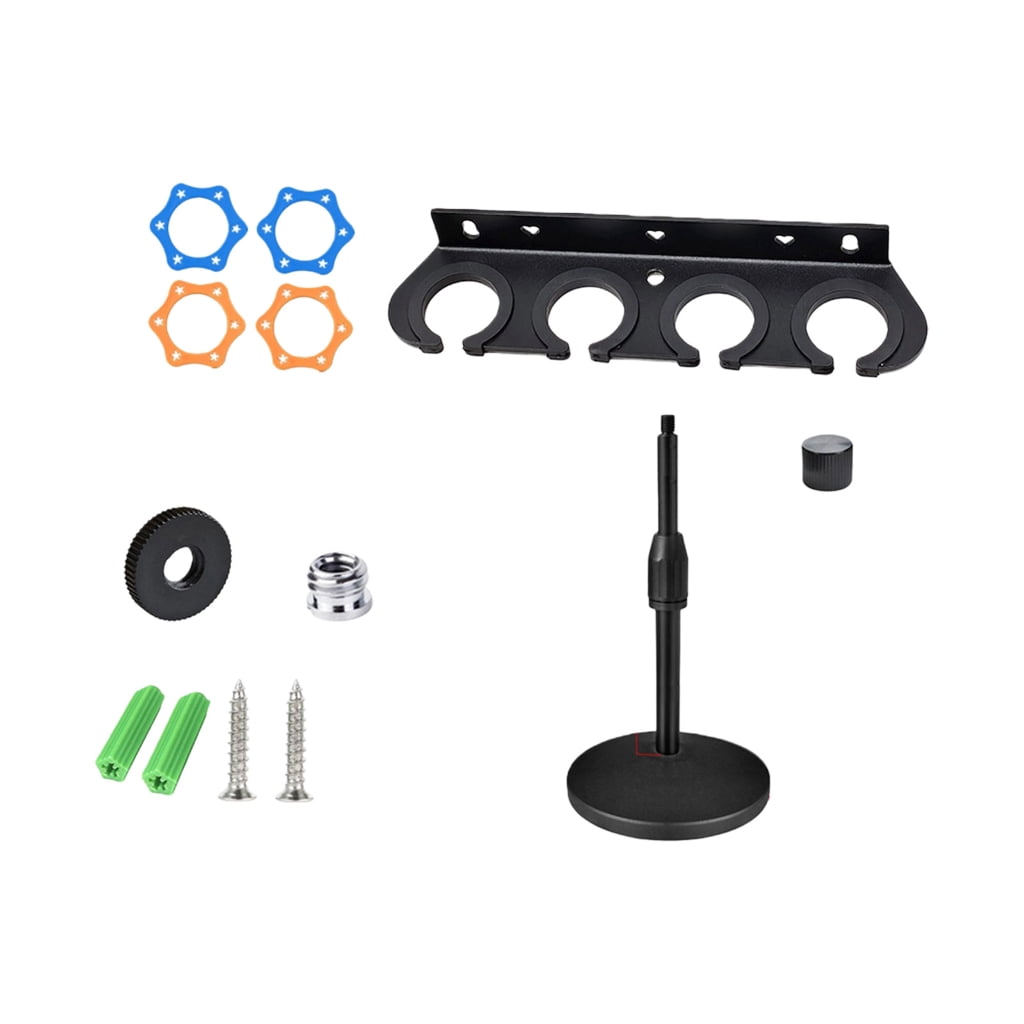 Space Saving Microphone Wall Mount Holder Tray with Desktop Stand for Efficient Work Place Organization