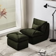 thumbnail image 1 of Space-Saving Modern Lounge Chair with Ottoman | In Contemporary Homes | Provides a Customizable Seating Area, 1 of 5