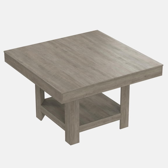 Space-Saving Modern Square Dining Table – Triangle Legs – Integrated Storage Shelf – Durable MDF & PB Construction – Ideal for Small Kitchens or Dining Areas