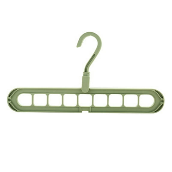 Space Saving Multi\-port Support Circle Clothes Hanger Clothes Drying Multifunction Plastic Scarf Clothes Hangers Storage Racks Green