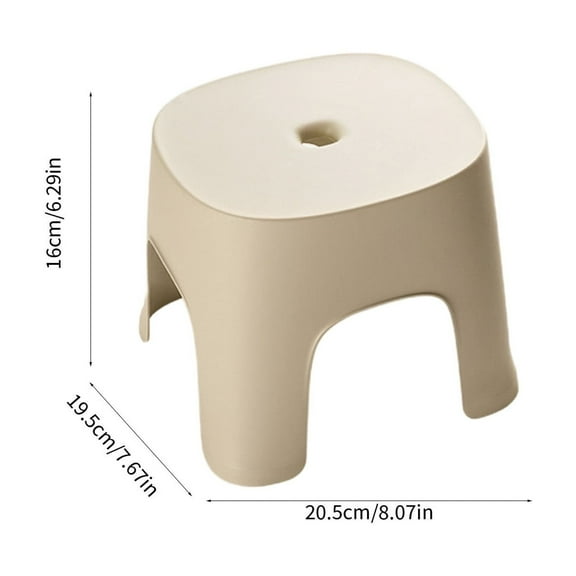 Space Saving Plastic Stool for Compact Living Areas - Stackable Multi Functional Design with Ergonomic Shape and Stable Base