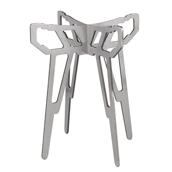 Space Saving Portable Grills Rack 201 Stainless Steel Folding Stove Stand for Outdoor Use Cookware Support Base