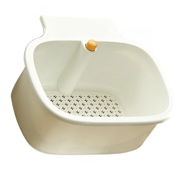 Space-Saving Press Wall Mount Drying Rack ABS Stainless Fast-Drain Sink Basket Kitchen Accessory