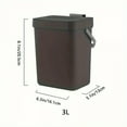 thumbnail image 1 of Space-Saving Quiet-Close Trash Can - 3/5L, Eco-Friendly Sealed Bin For Kitchen & Office, No Electricity Needed, 1 of 8