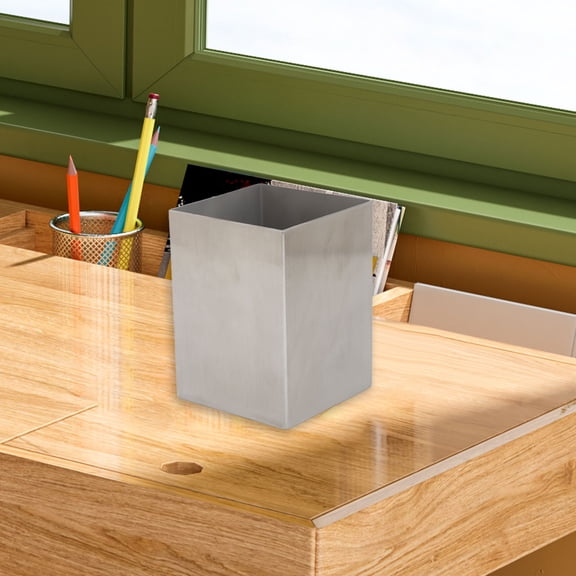Space,Saving Rectangular Pencil Holder, Stylish 304 Stainless Steel Design for Home or Office Use