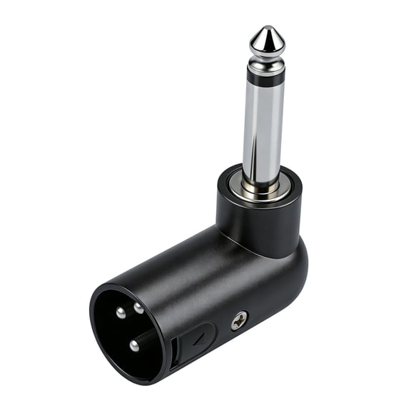 Space Saving Right Angles 6.35Mm To XLR Male Converters 1/4" to XLR Adapter For Tight Installation Environment Use