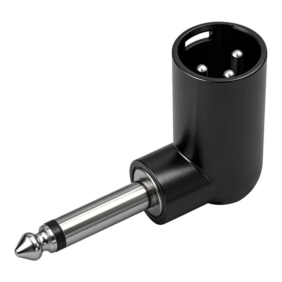 Space Saving Right Angles 6.35Mm To XLR Male Converters 1/4" to XLR Adapter For Tight Installation Environment Use