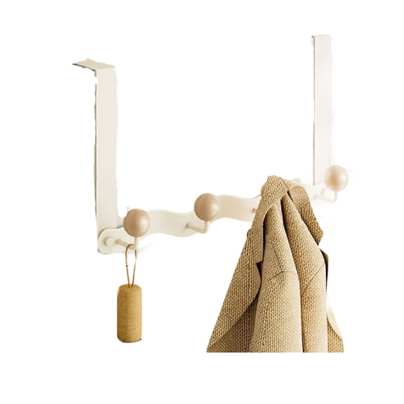 Space-Saving Rustproof Door Hook Quick-Mount Design for Towels Bags Accessories