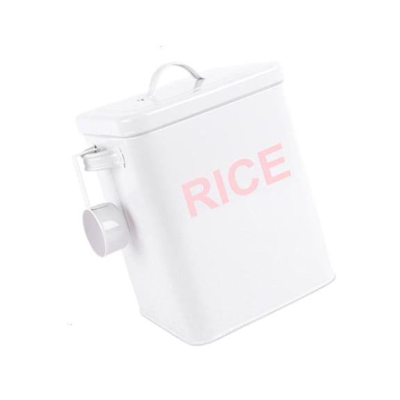 Space Saving Sealed Rice Container Airtight Flour Canister Pet Food Storage Jar with Lid Baking Supplies Organizer