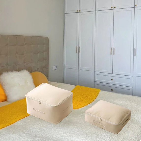 Space Saving Self-Compression Organizer Bag, Waterproof & Moisture-Proof Packing Cubes for Blankets,Clothes,Comforters, and Bedding Storage,Storage Tote for Space Optimization(20.74*16.54*16.8Inch)