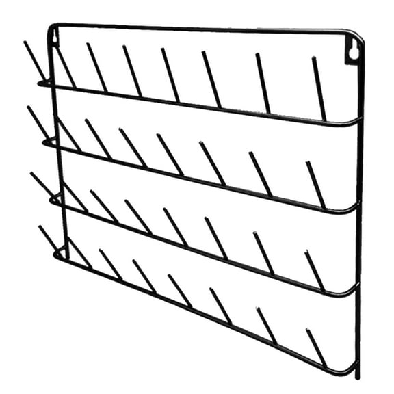 Space Saving Sewing Thread Rack Wall Mounted Metal Organizer for 32 Spools Practical Bobbin Holder with Hanging Hook
