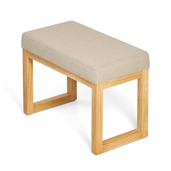 Space-Saving Shoe Bench Soft Cushioned Seat Wood Frame