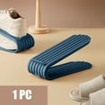 thumbnail image 1 of Space Saving Shoe Rack Adjustable Double Layer Shoe Organizer for Closet Cabinet Door Plastic Storage Solution for Sneakers Boots Flats, 1 of 7