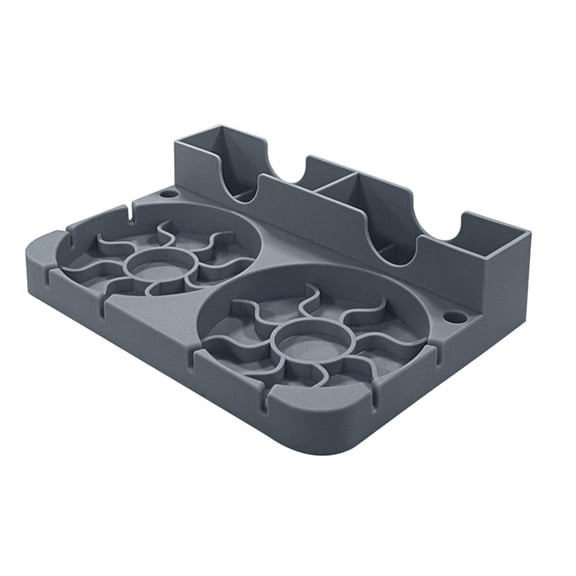 Space Saving Silicone Tumbler Drying Rack With Quick Drain Ventilated Design For Water Bottle Cups Kitchen Countertop Travel And Bathroom Organization (Grey)