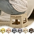 thumbnail image 1 of Space Saving Small Folding Stool, Portable Plastic Foldable Seat for Home, Office, Outdoor, Camping, Multi-Color, 20.5x22x20cm, 1 of 6