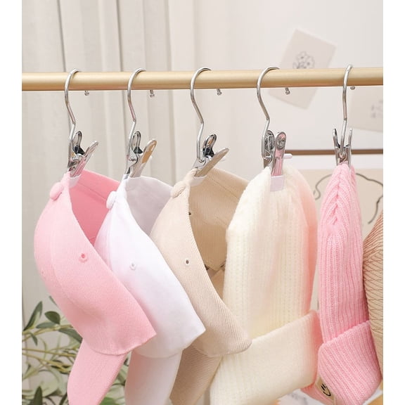 Space-Saving Stainless Steel Pants Hangers - 4.1 Inch Compact Clips with 360° Rotation & Anti-Slip Rubber Tips, Stackable Design for Leggings/Jeans/Boots, Multi-Use Home/Travel/RV Organizer