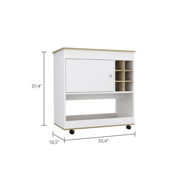Space - Saving Storage & Mobility - Keep Wine Fresh and Drinks Safe with Easy - to - Move Bar Cart