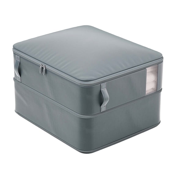 Space Saving Storage Organizer With Compression Feature Satin Fabric Purpose Storage Bag For Bedding And Clothing Foldable Design For Home And Closet Organization