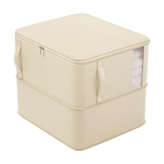 Space Saving Storage Organizer With Compression Feature Satin Fabric Purpose Storage Bag For Bedding And Clothing Foldable Design For Home And Closet Organization